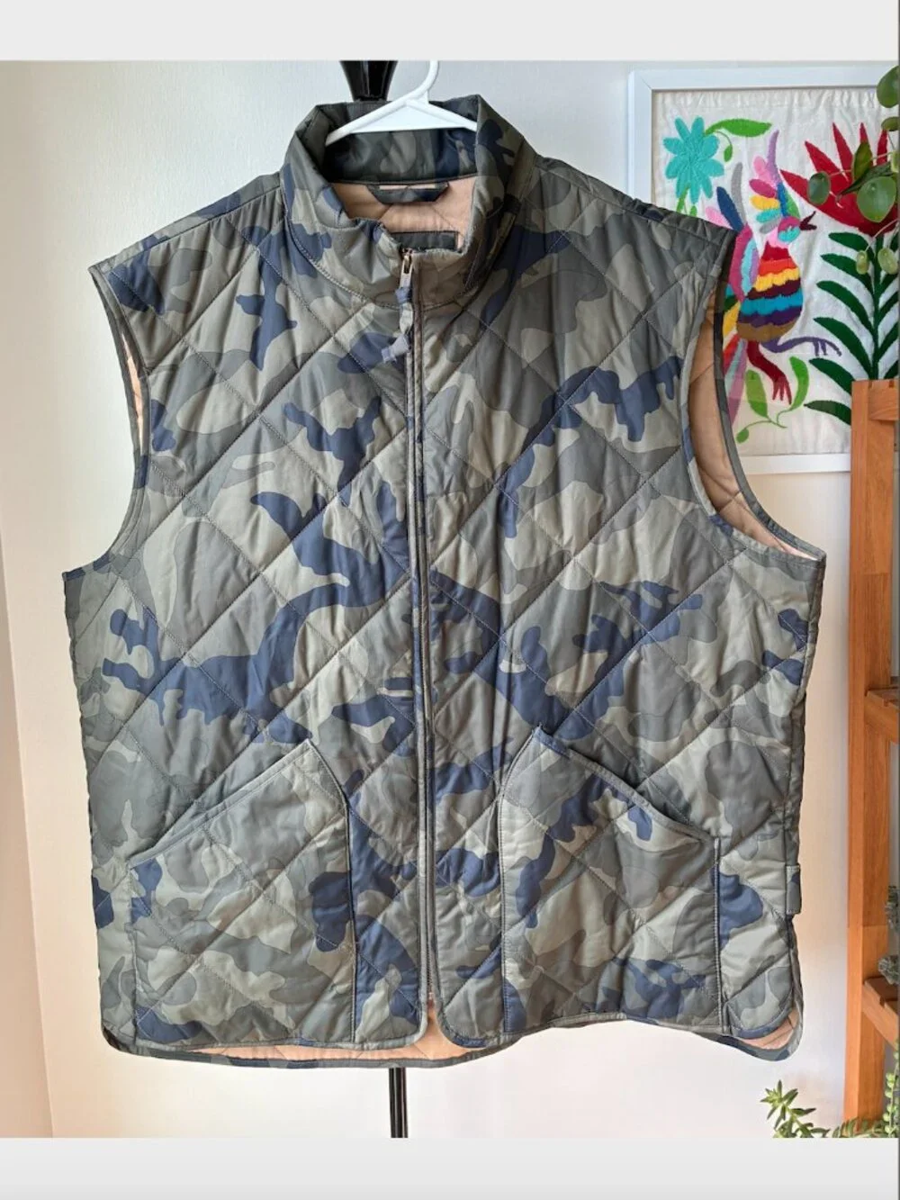 J. Crew Camo Quilted Vest - Size XL